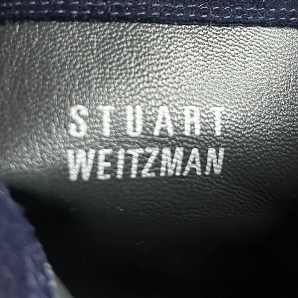 Stuart Weitzman Suede Boots in Black & Blue Color Size 9